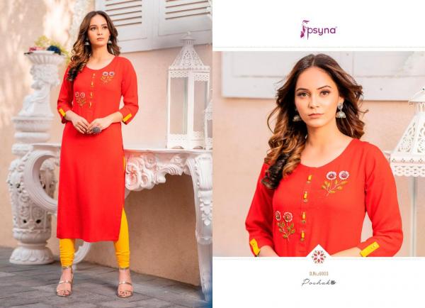 Psyna-Poshak-6 Rayon Stiched Colorful Kurtis For Summer